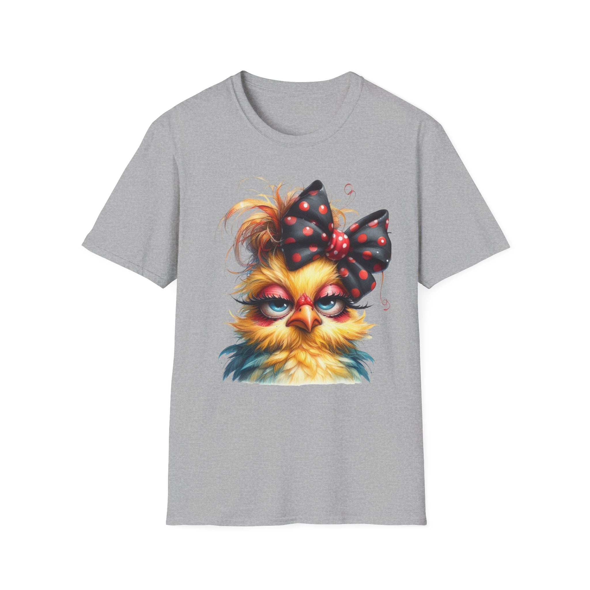 Cute Fluffy Kitty T-Shirt — Retro Polka Dot Bow Cat Graphic Tee