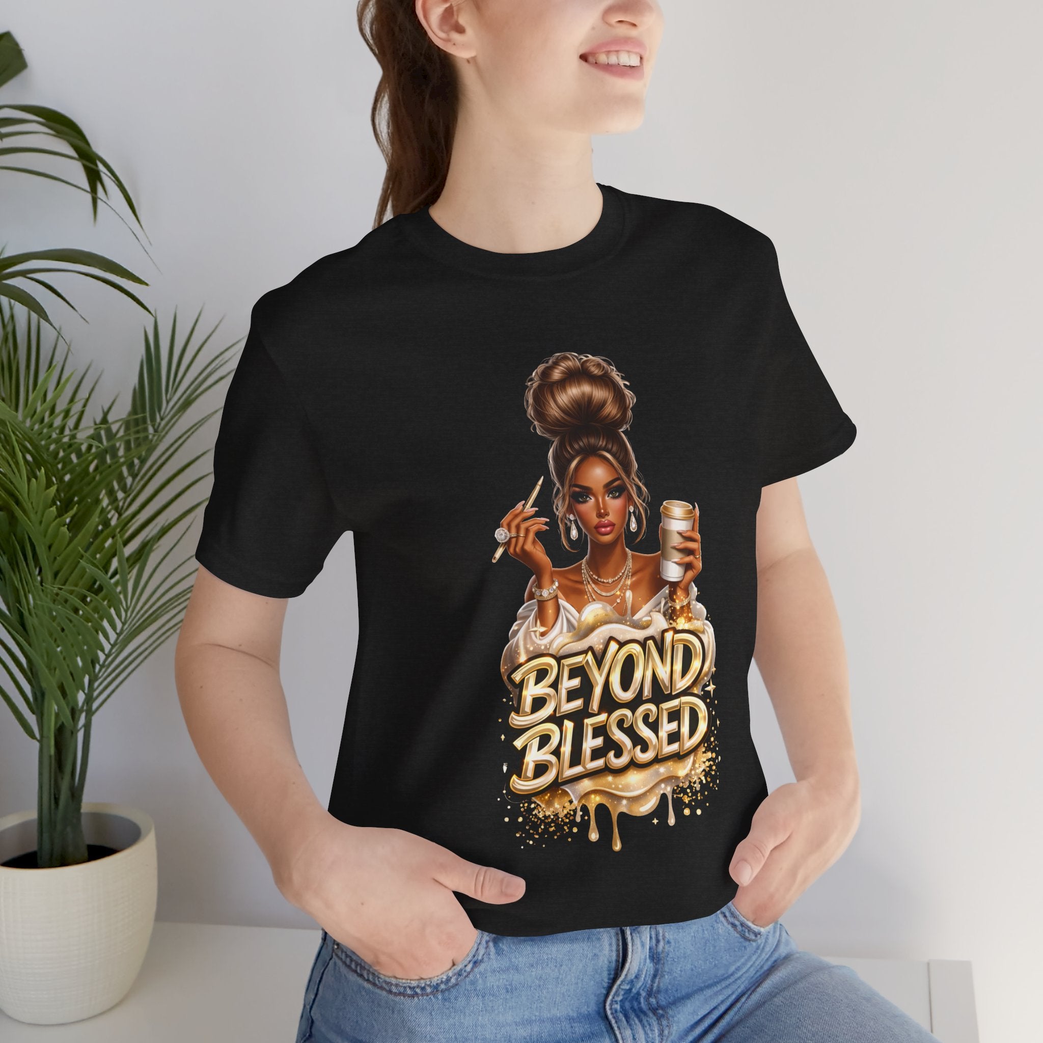 T-Shirt — "Beyond Blessed" Afro Chic Graphic Tee