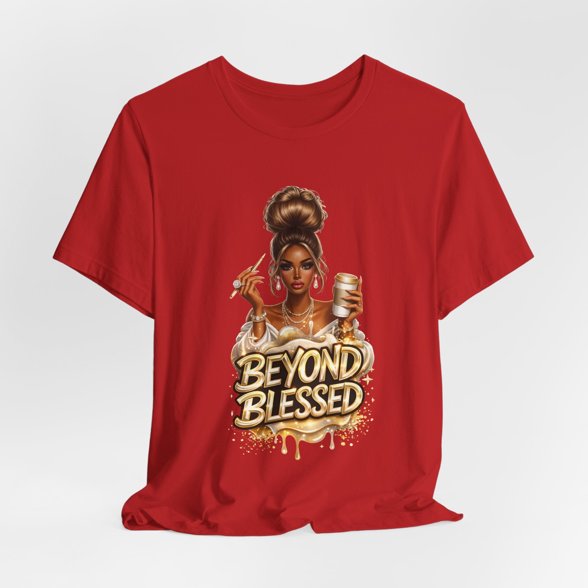 T-Shirt — "Beyond Blessed" Afro Chic Graphic Tee