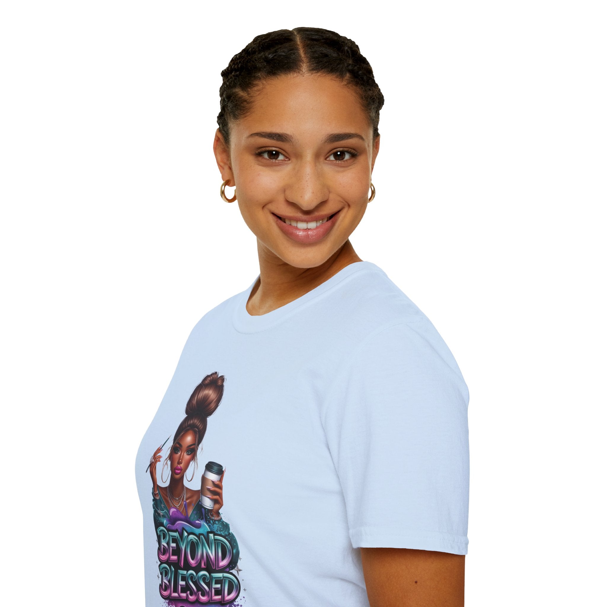 Beyond Blessed T-Shirt – Afro Glam Woman Graphic Tee