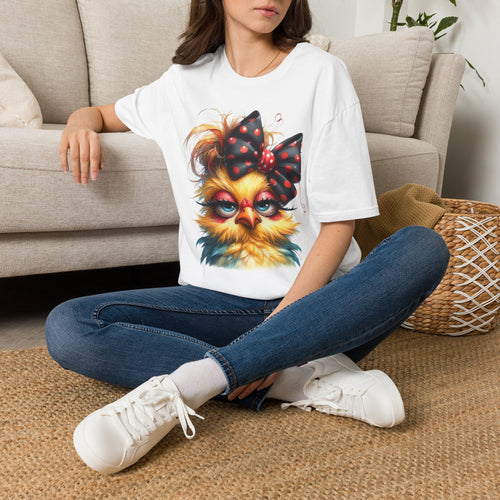 Cute Fluffy Kitty T-Shirt — Retro Polka Dot Bow Cat Graphic Tee