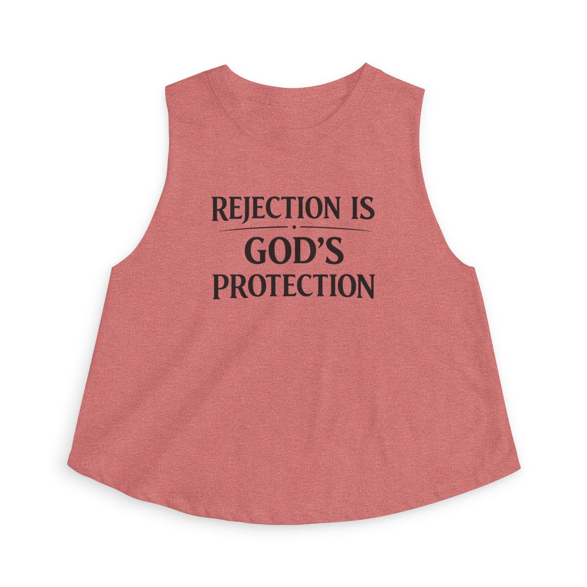 Christian Crop Top "Rejection Is God's Protection" – Inspirational Faith Apparel
