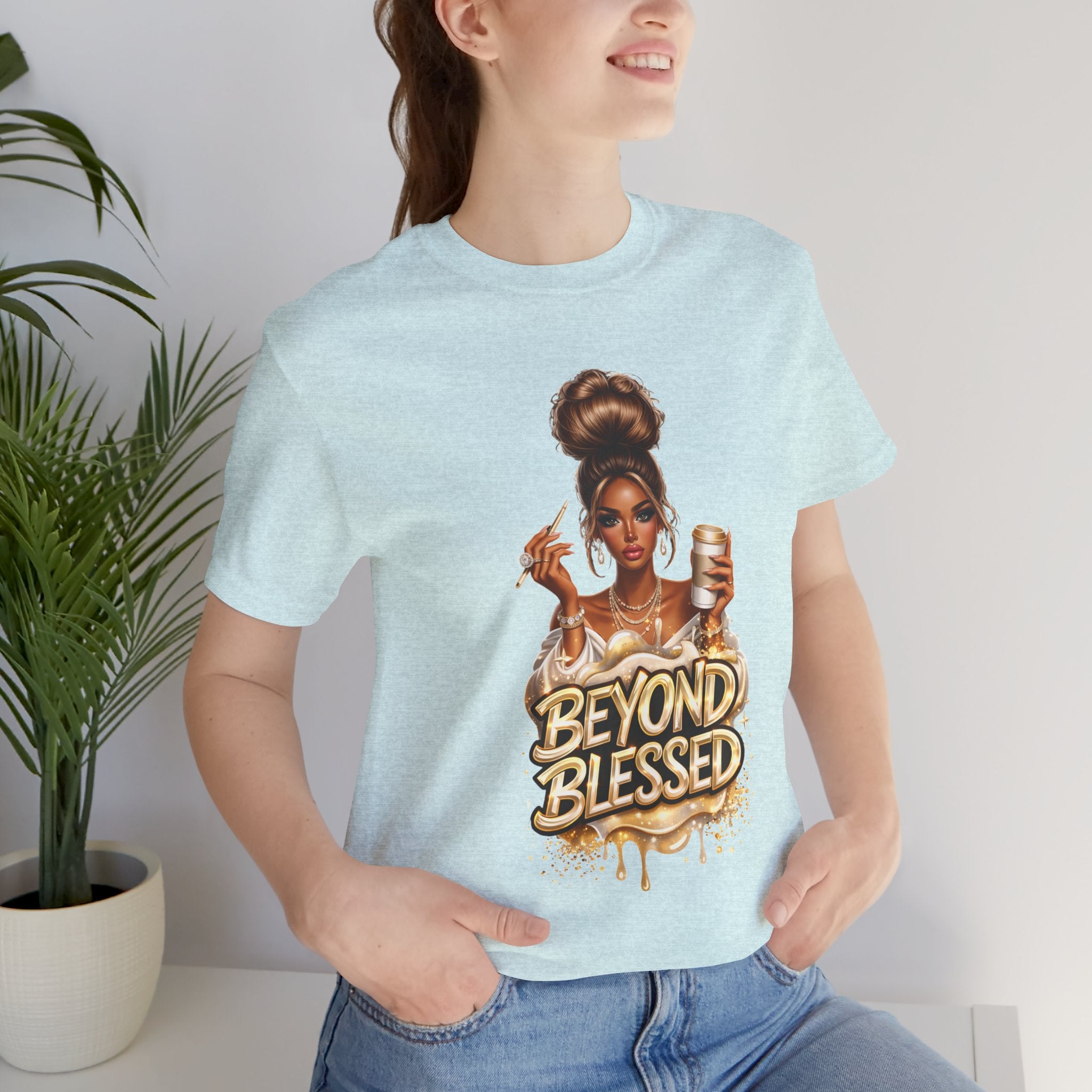 T-Shirt — "Beyond Blessed" Afro Chic Graphic Tee