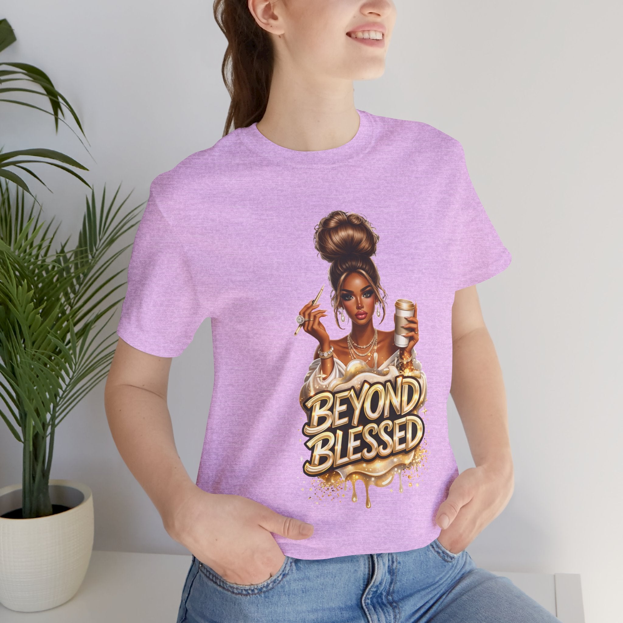 T-Shirt — "Beyond Blessed" Afro Chic Graphic Tee