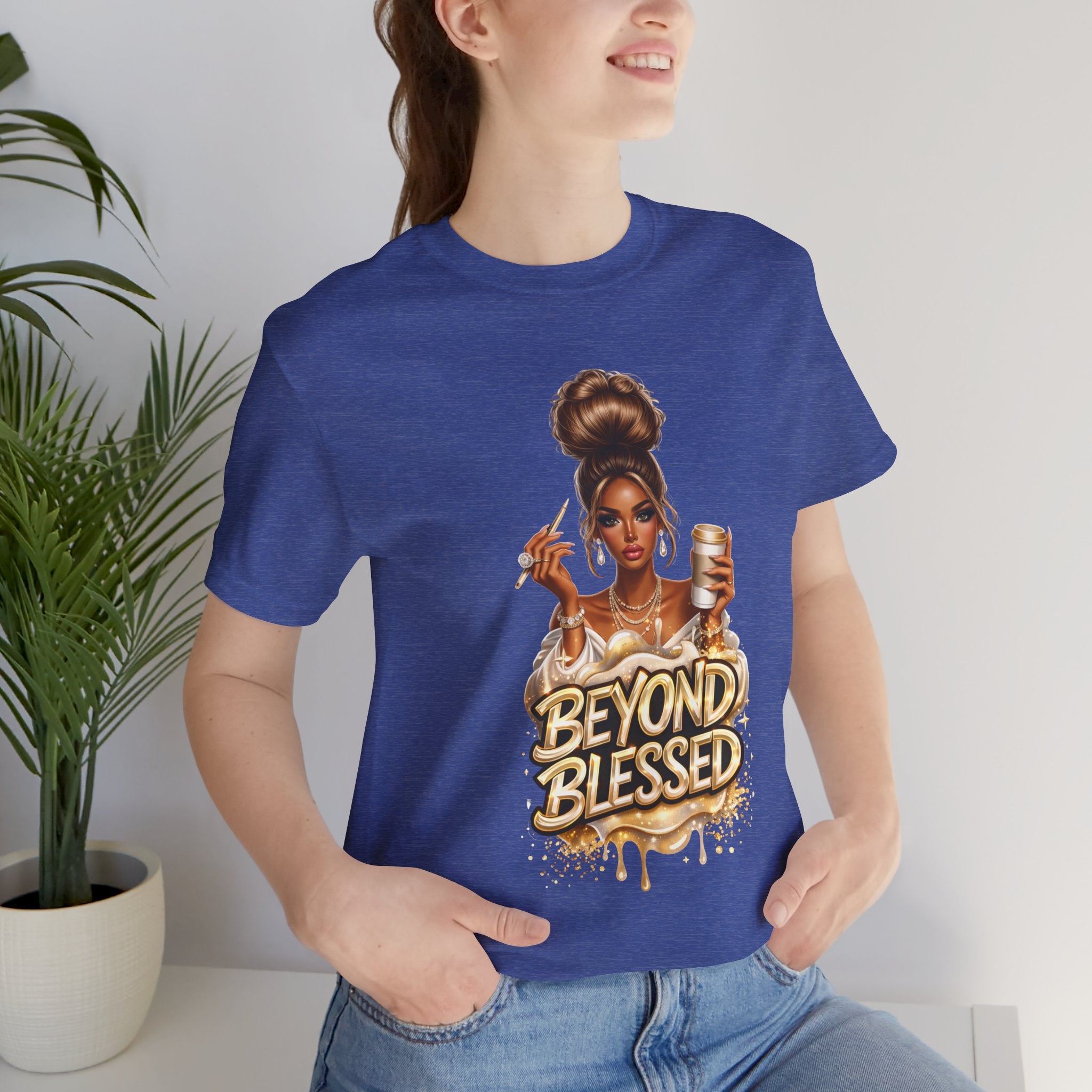 T-Shirt — "Beyond Blessed" Afro Chic Graphic Tee