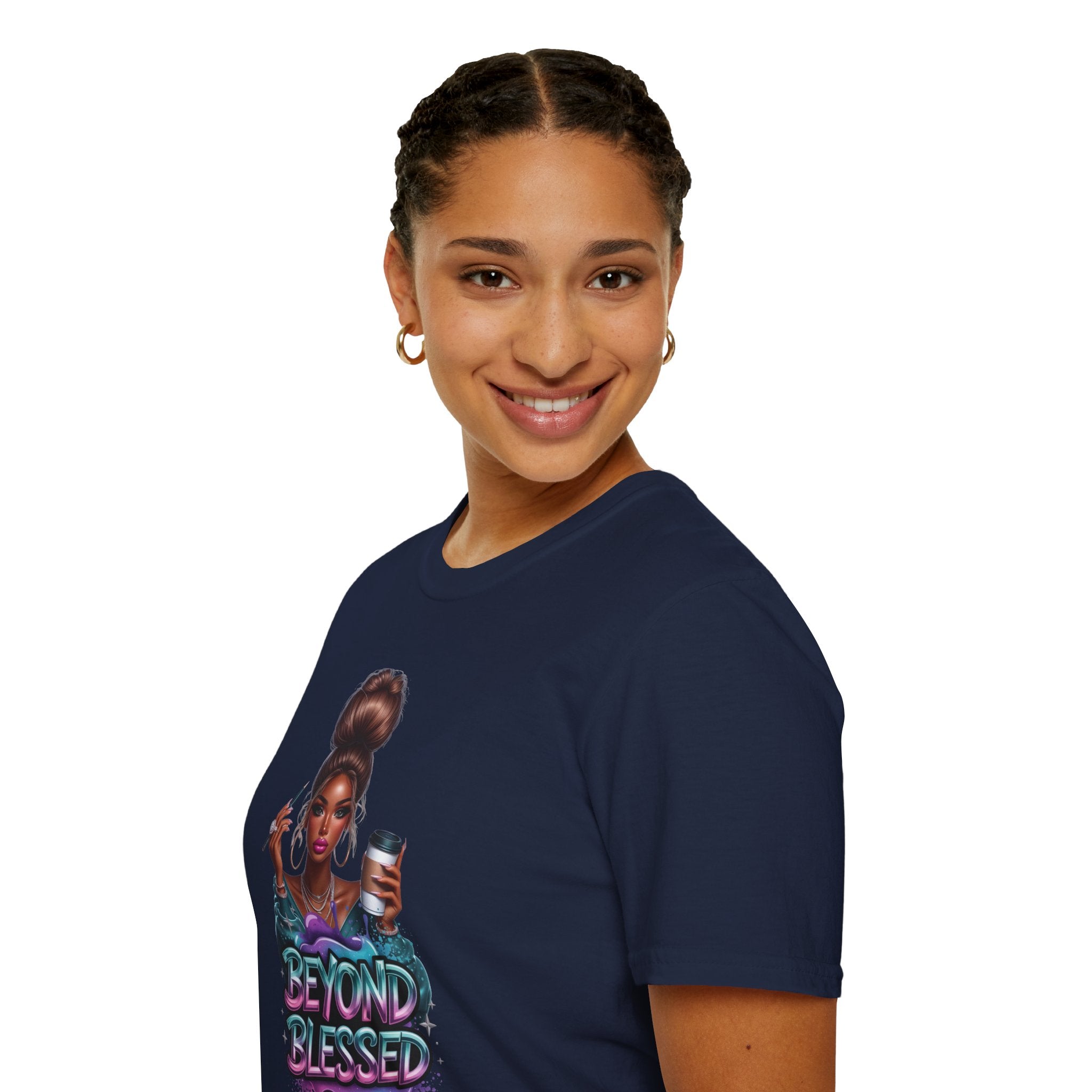 Beyond Blessed T-Shirt – Afro Glam Woman Graphic Tee